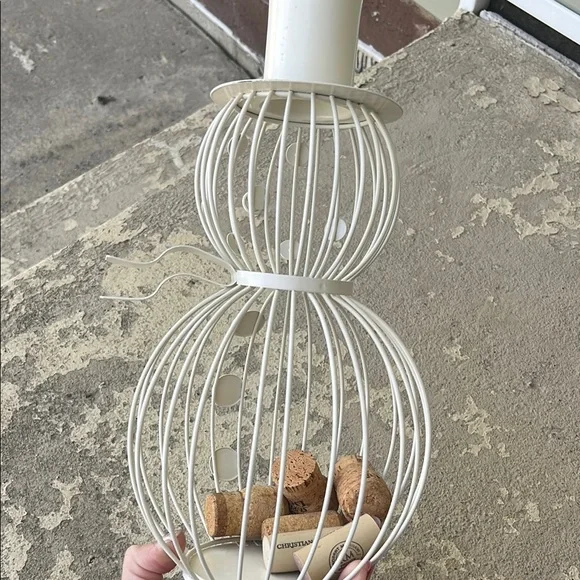 Metal! White Snowman and Black Wine Cork Holder Set - Picture 6 of 16